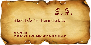 Stollár Henrietta névjegykártya