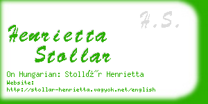 henrietta stollar business card